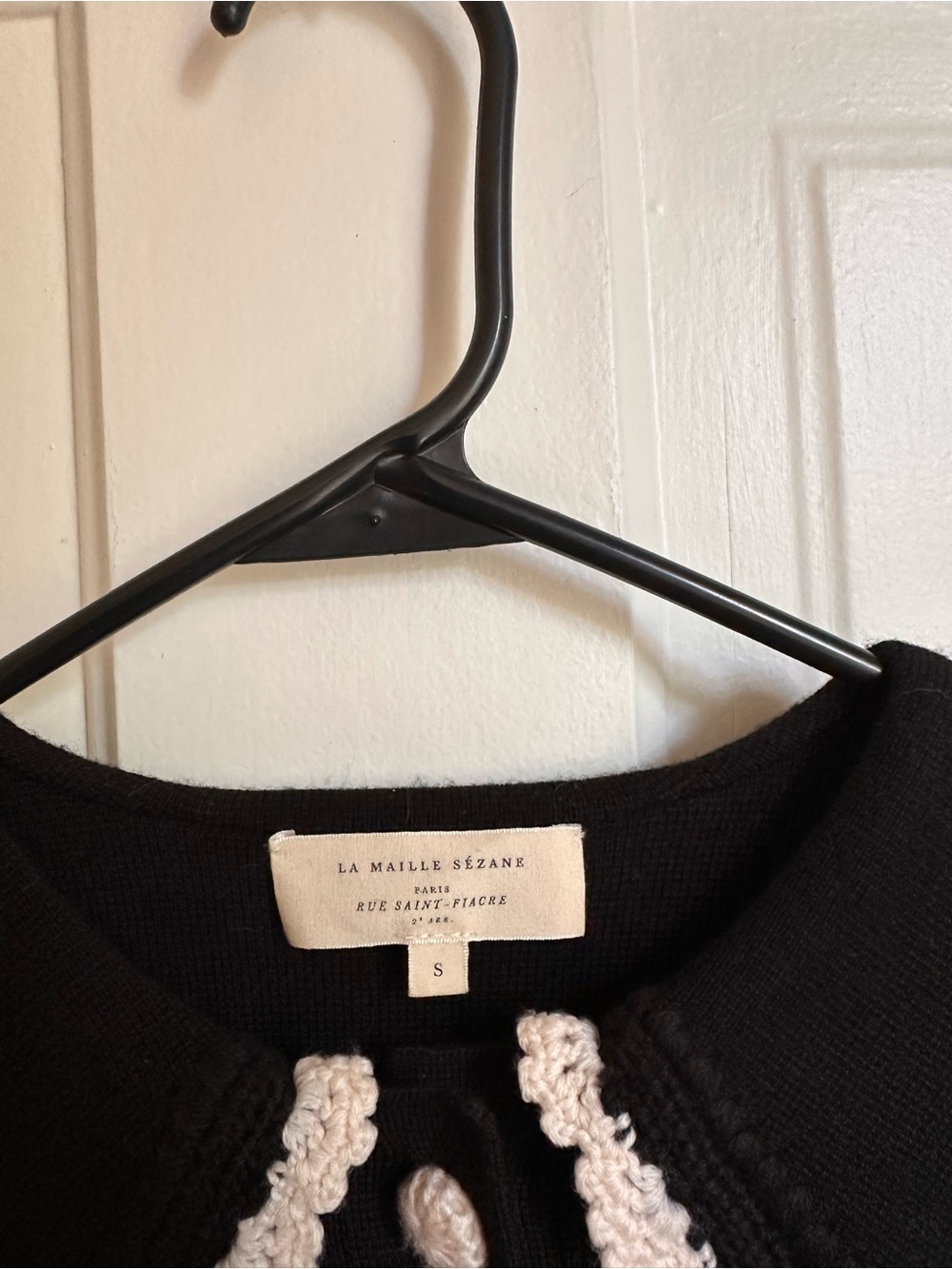Sezane Black Bettany Cardigan wool - Picture 3 of 5